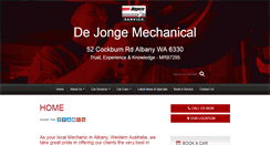 Desktop Screenshot of dejongemechanical.com